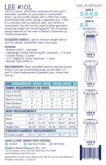 Children's Corner Patterns - Lee