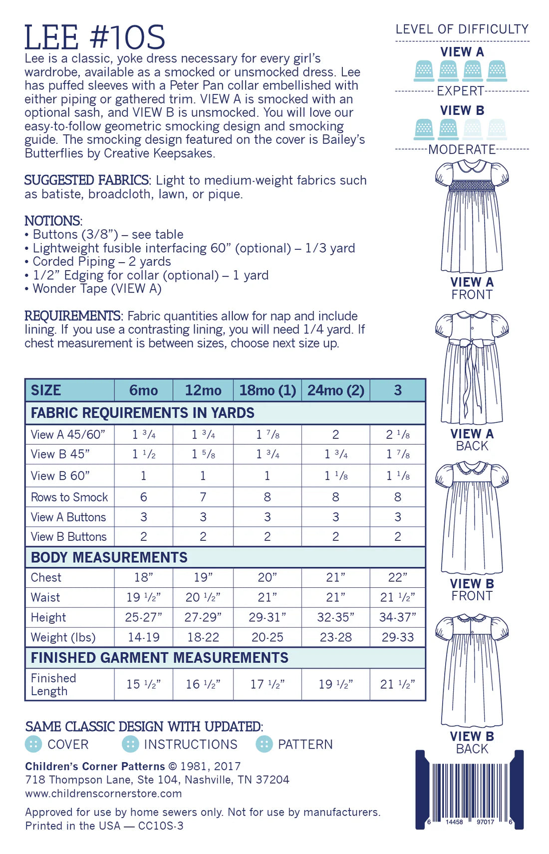 Children's Corner Patterns - Lee