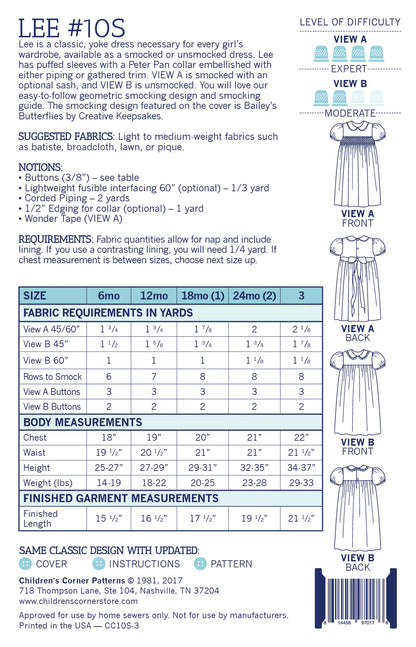 Children's Corner Patterns - Lee