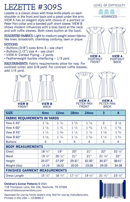 Children's Corner Patterns - Lezette