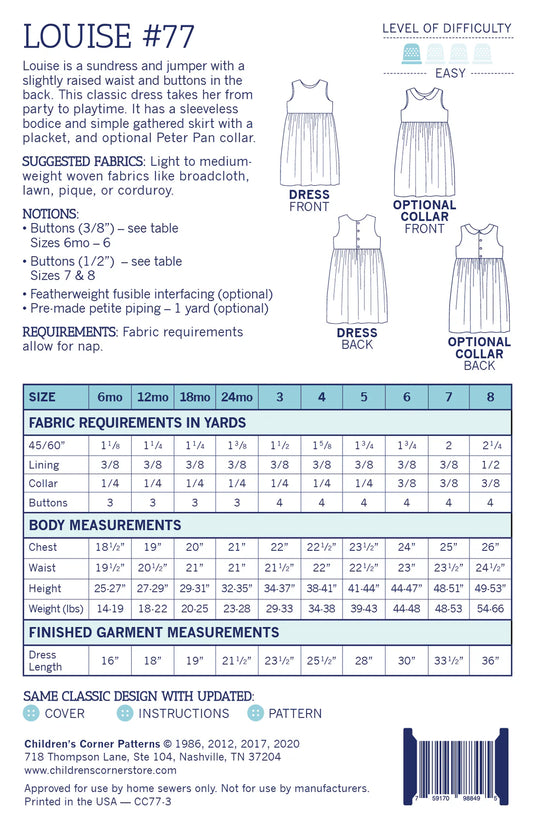Children's Corner Patterns - Louise