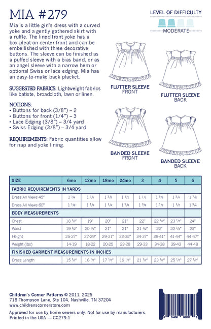 Children's Corner Patterns - Mia