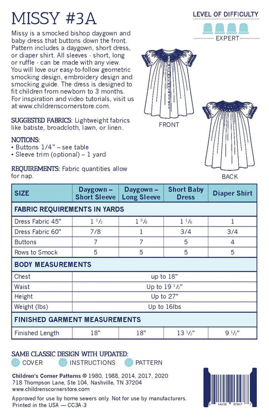 Children's Corner Patterns - Missy