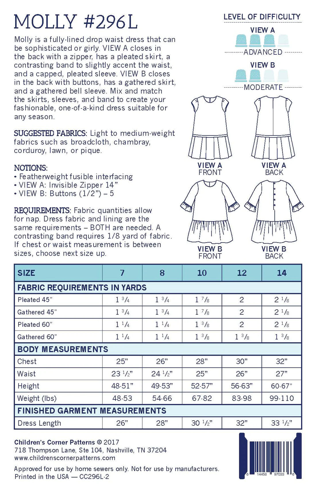 Children's Corner Patterns - Molly
