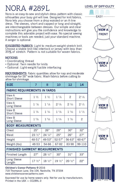 Children's Corner Patterns - Nora