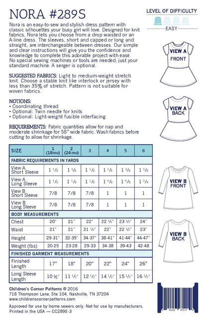 Children's Corner Patterns - Nora