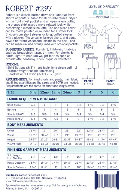 Children's Corner Patterns - Robert