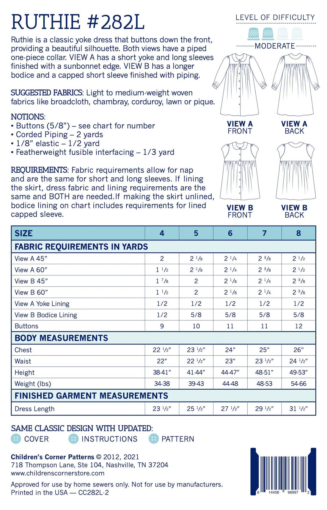 Children's Corner Patterns - Ruthie