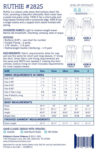 Children's Corner Patterns - Ruthie