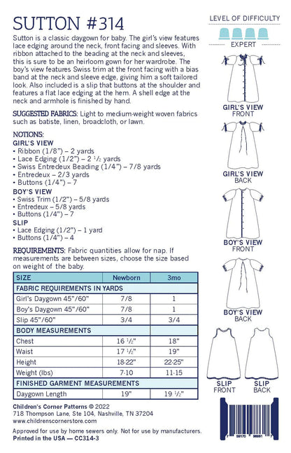 Children's Corner Patterns - Sutton
