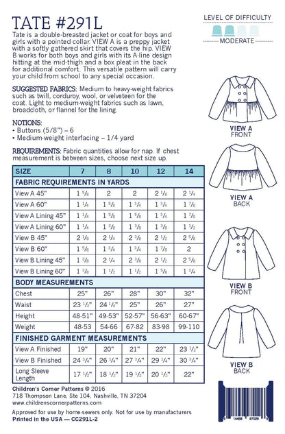 Children's Corner Patterns - Tate