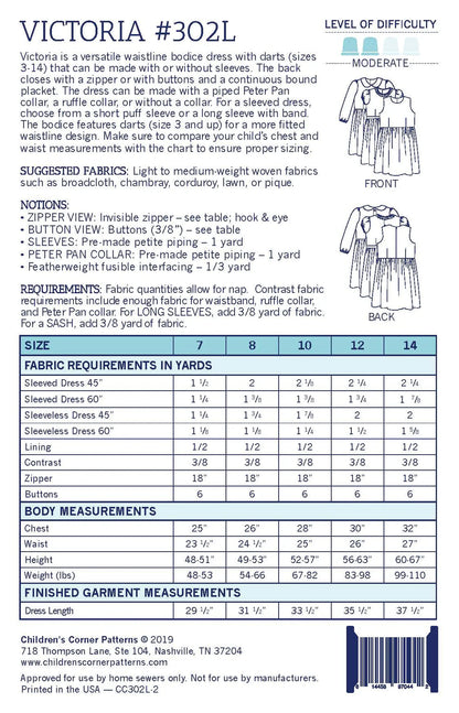 Children's Corner Patterns - Victoria