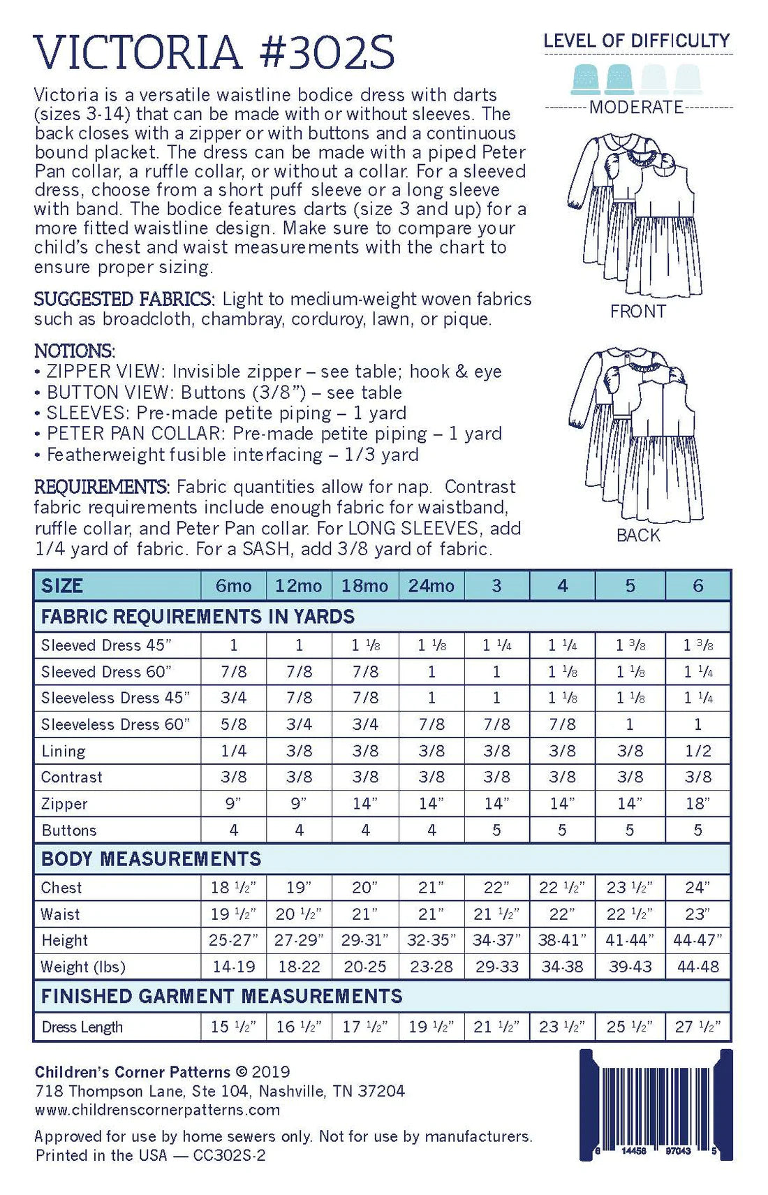 Children's Corner Patterns - Victoria