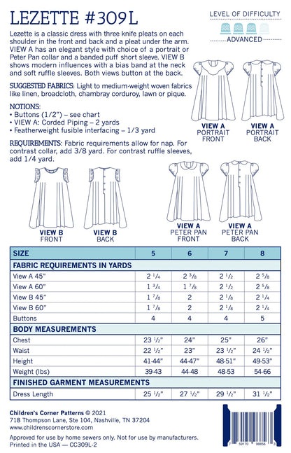Children's Corner Patterns - Lezette