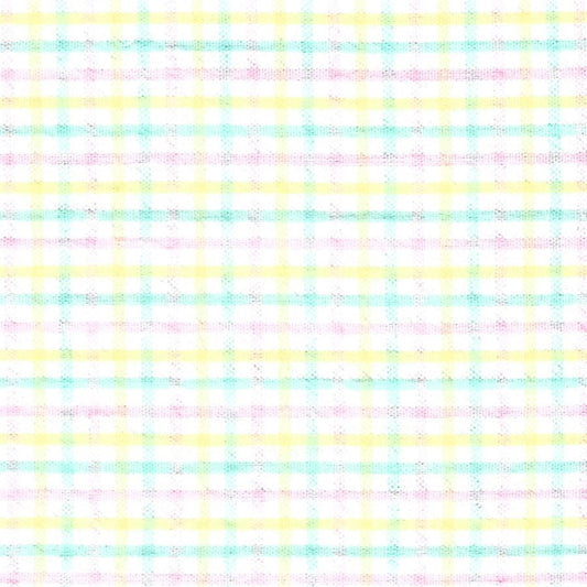 Check Seersucker–S/126-Yellow, Pink and Seafoam