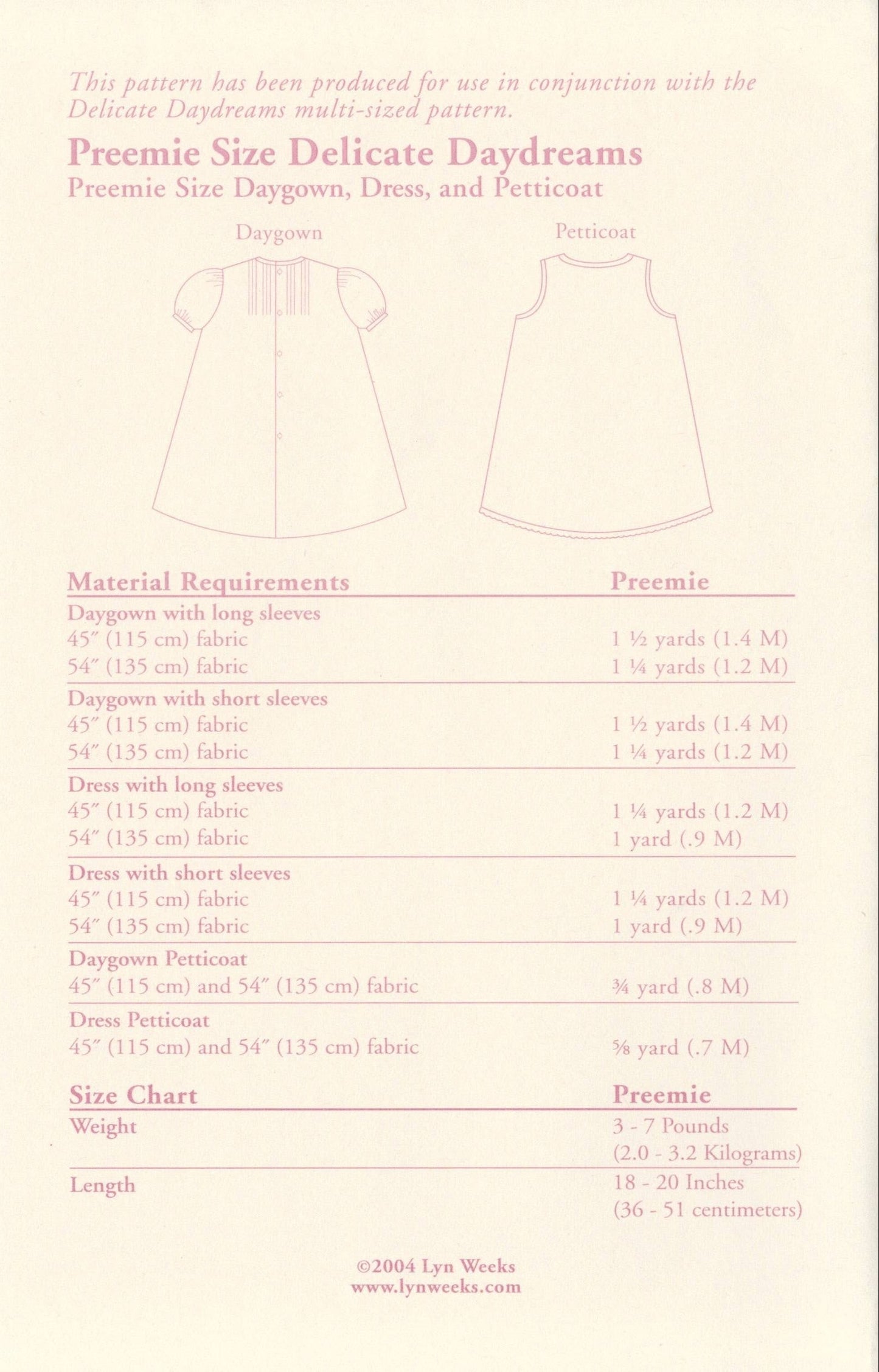 Especially for You-Preemie Size Delicate Daydreams