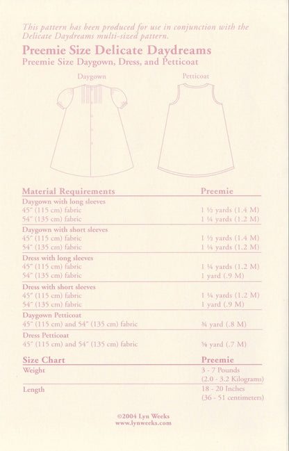 Especially for You-Preemie Size Delicate Daydreams