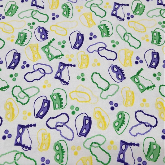 Fabric Finders Print #2555-Mardi Gras Masks