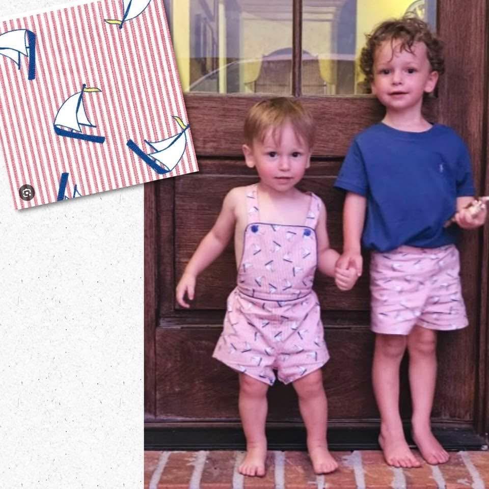 Fabric Finders Print #2637-Sailboats & Stripes