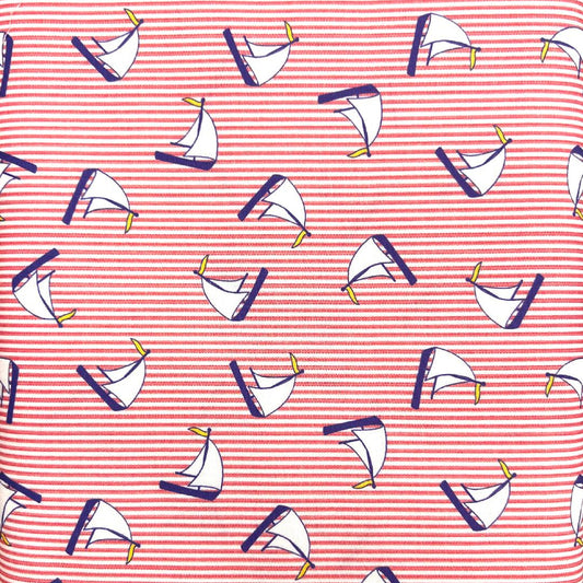 Fabric Finders Print #2637-Sailboats & Stripes