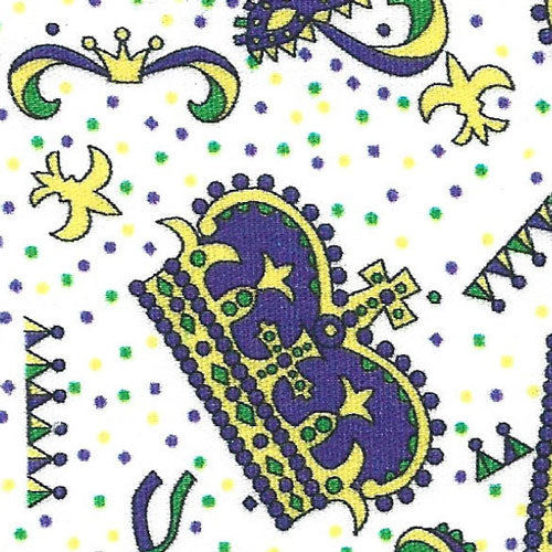 Fabric Finders Print #2703-Mardi Gras Crowns