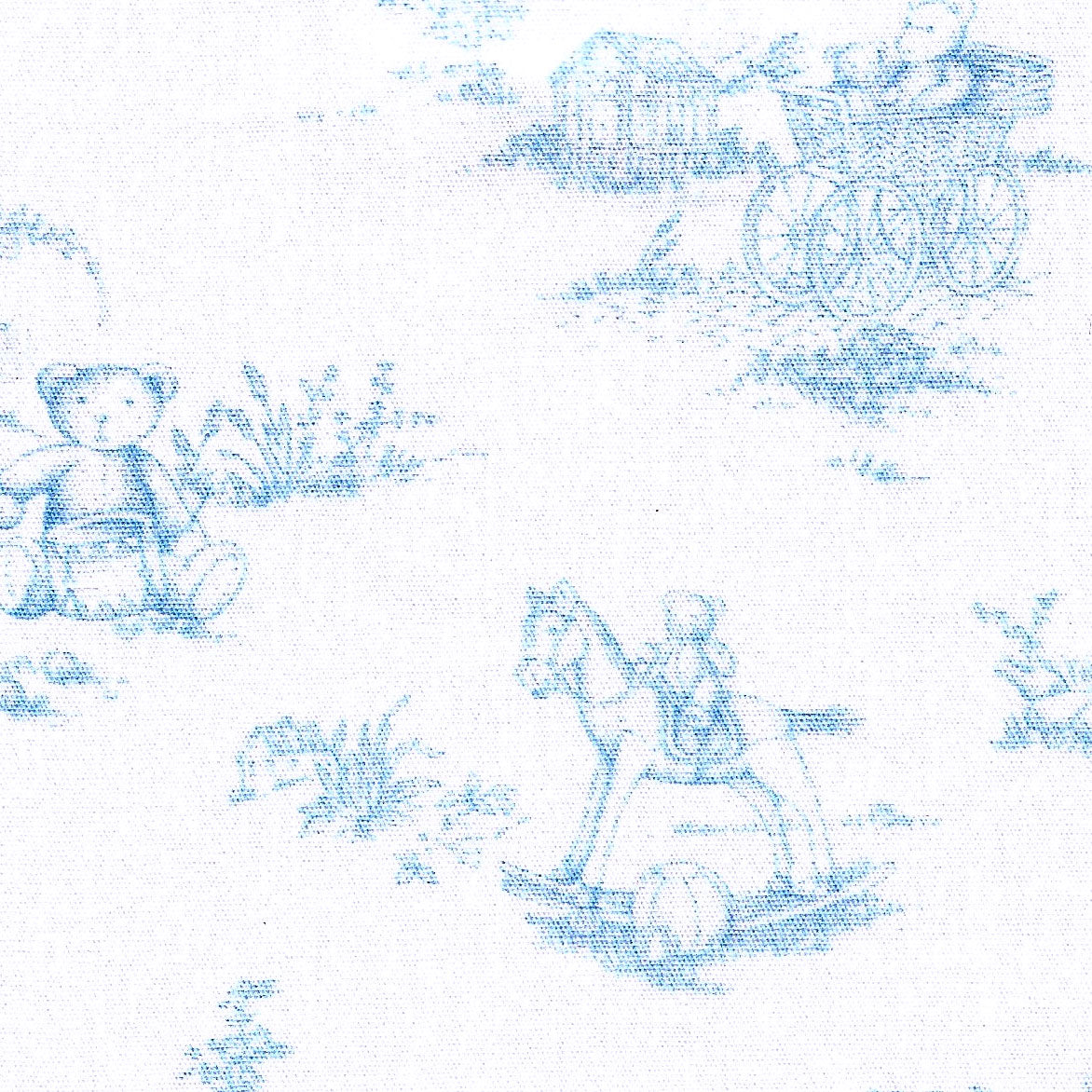 Fabric Finders Print #2782-Teddy Bear Toile-Blue