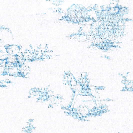 Fabric Finders Print #2782-Teddy Bear Toile-Blue