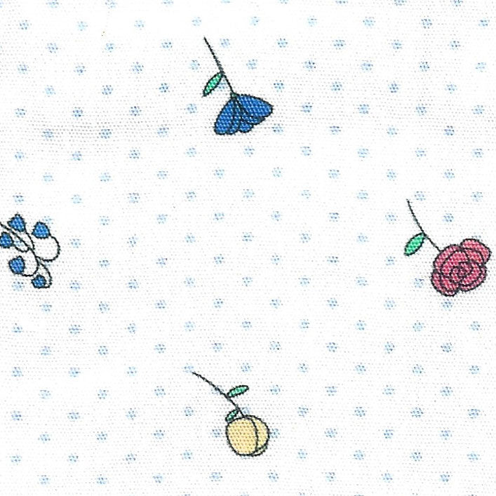 Fabric Finders Print #2711-Flower and Polka Dot