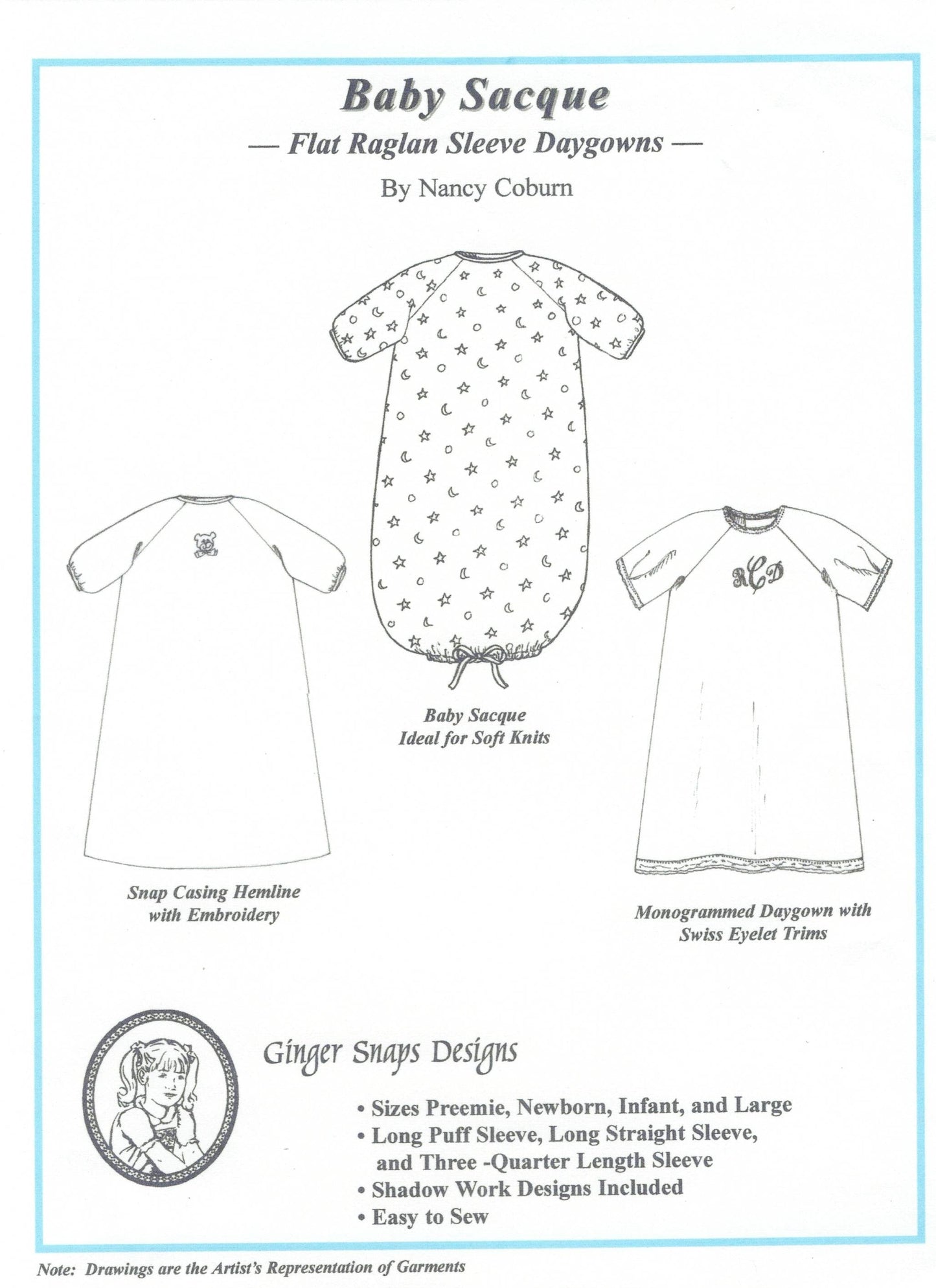 Ginger Snaps Designs-Baby Sacque
