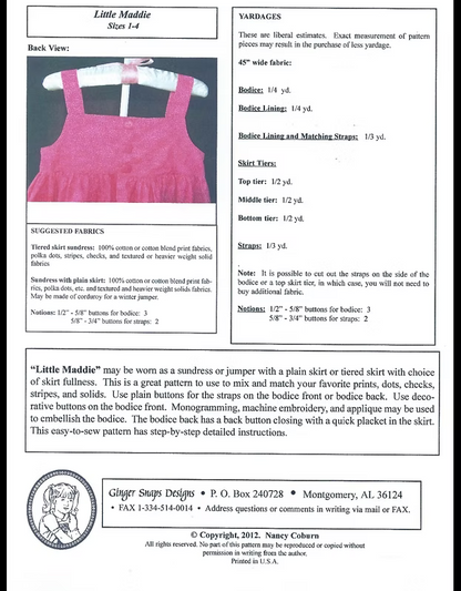 Ginger Snaps Designs-Little Maddie