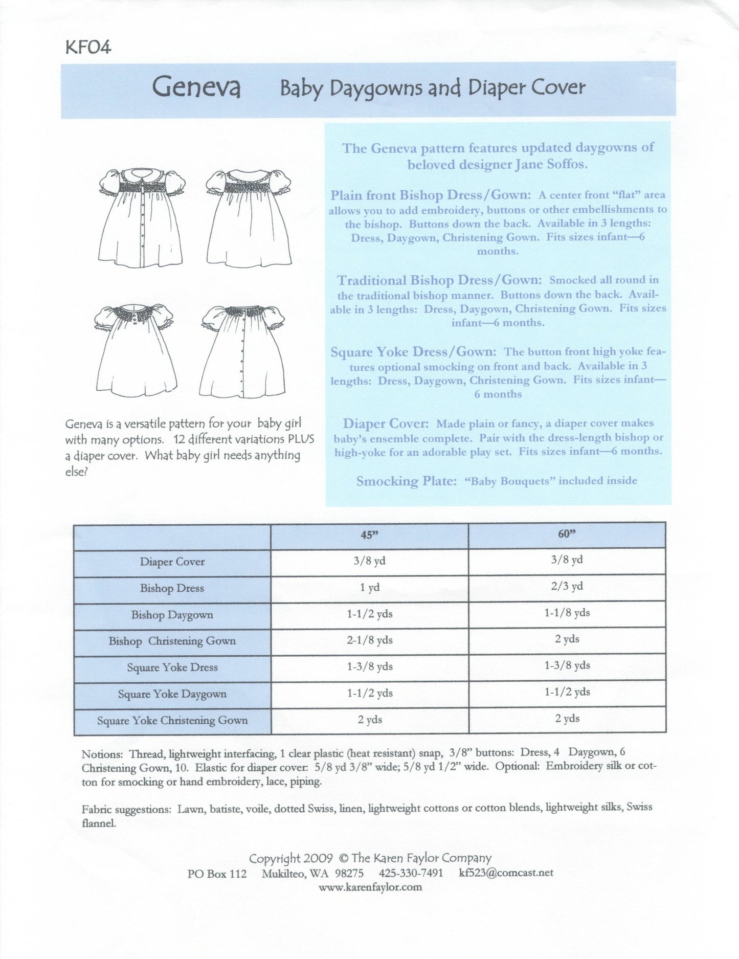 The Karen Faylor Company-Geneva Baby Daygowns