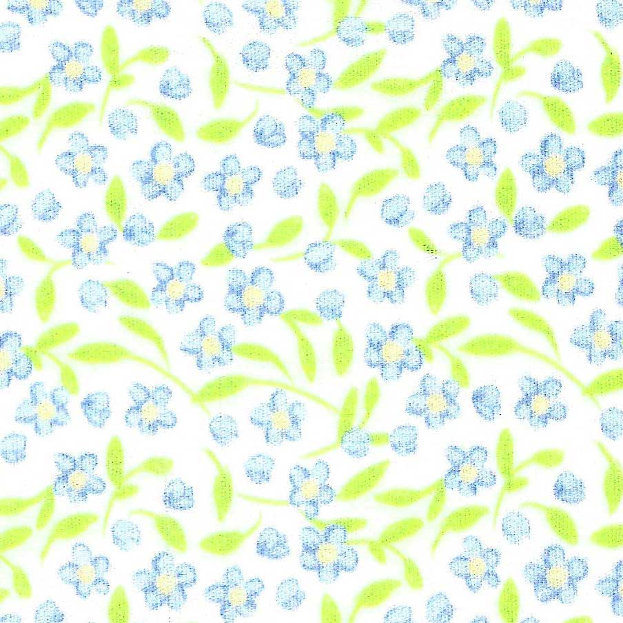 Fabric Finders Print #2787-Green & Blue Floral