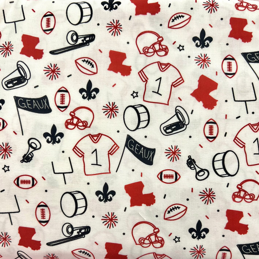 Ellie Gaytor Prints-Red & Black Football Print