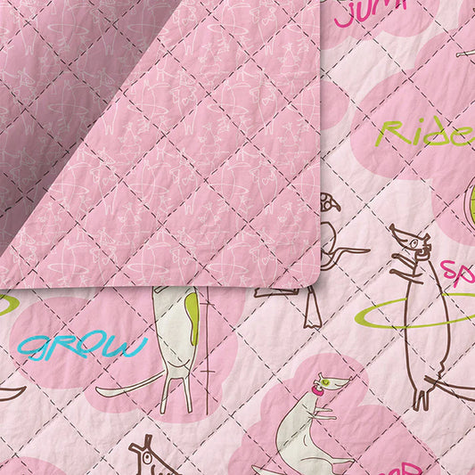 Pre-Quilted-Jump, Ride, Spin-Pink