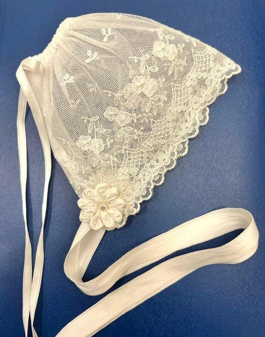 Lace-Embroidered Cotton Spanish Netting