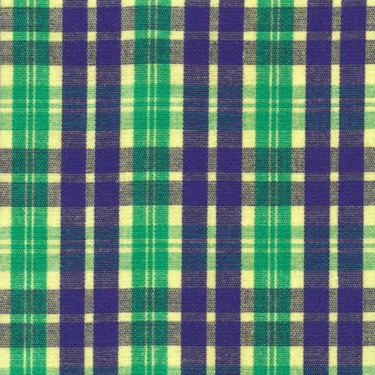 Fabric Finders Print-Mardi Gras-Plaid
