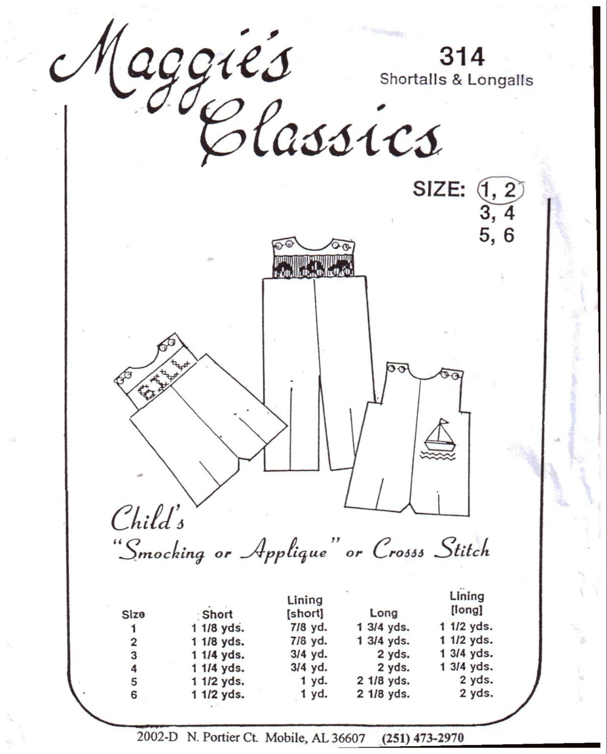 Maggie's Classics-Pattern 314 (Shortalls & Longalls)