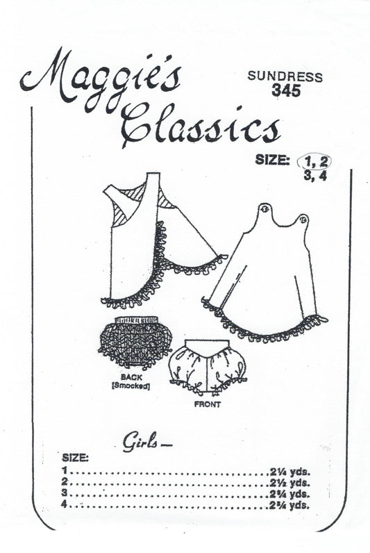 Maggie's Classics-Pattern 345 (Sundress with Bloomers)