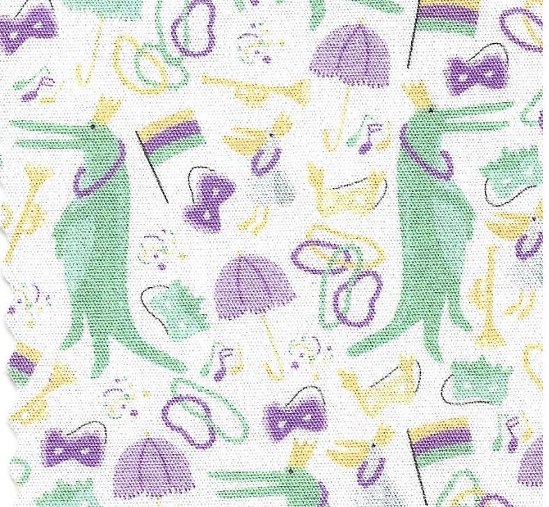 Fabric Finders Print-Mardi Gras-Watercolor