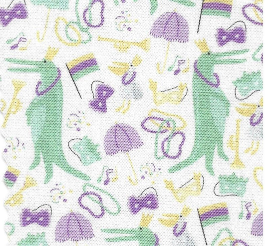 Fabric Finders Print-Mardi Gras-Watercolor