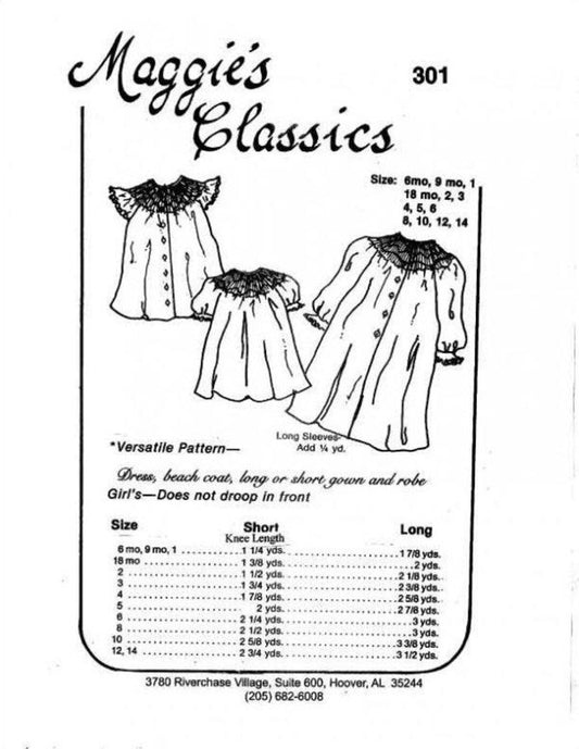 Maggie's Classics-Pattern 301 (Classic Bishop)