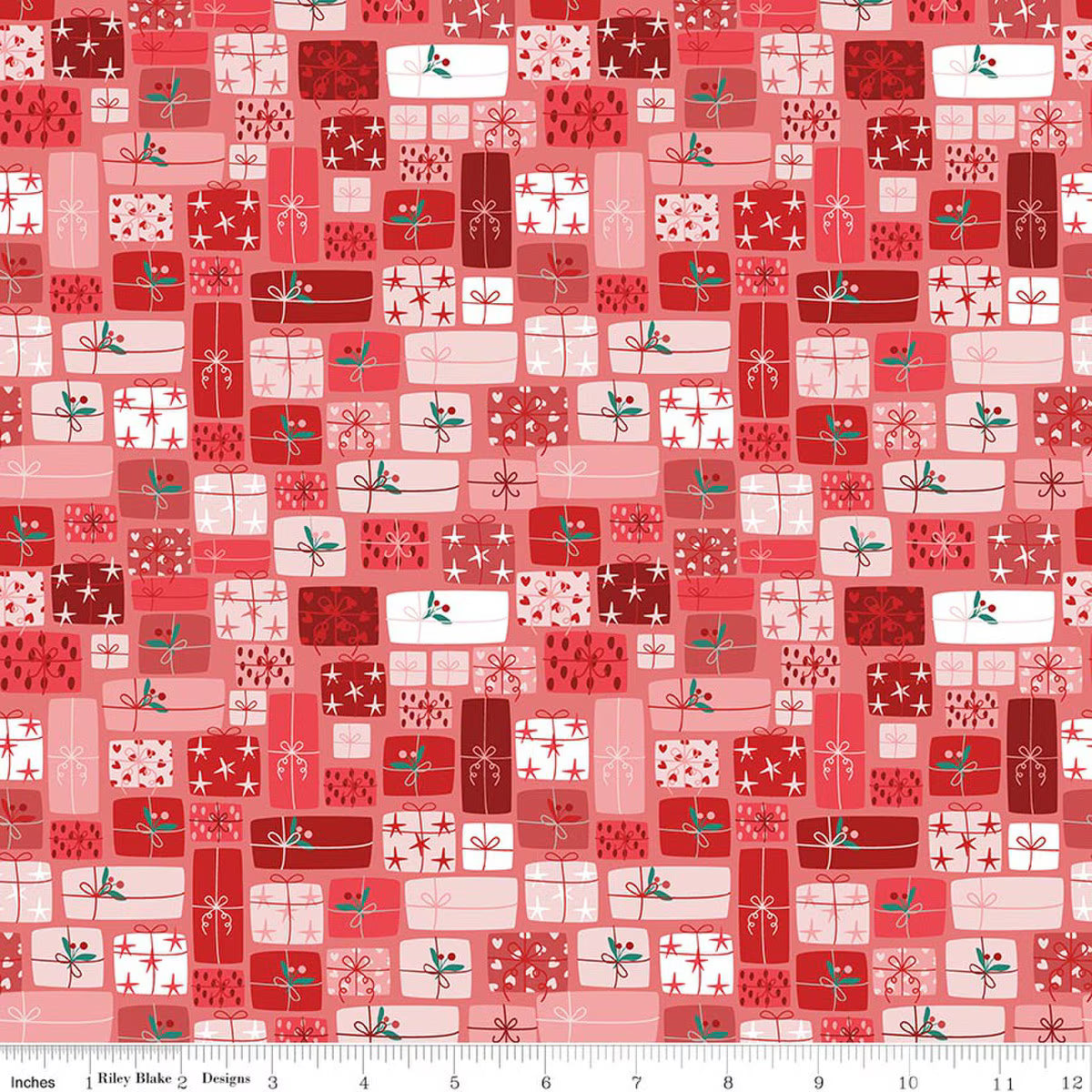 Riley Blake Quilting Cotton-Nutcracker Traditions C17675-Berry