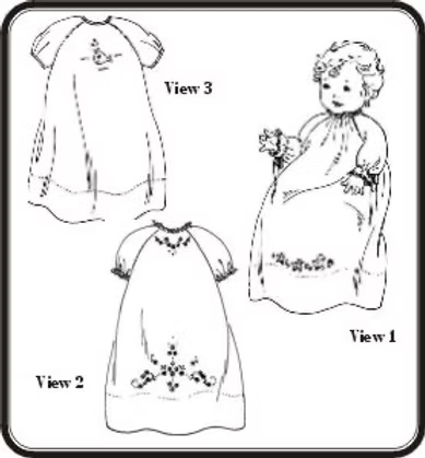 The Old Fashioned Baby - Embroidered Raglan Daygown