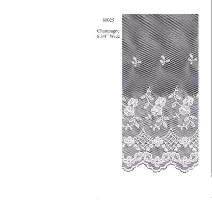 Lace-Embroidered Cotton Spanish Netting
