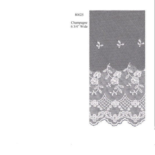 Lace-Embroidered Cotton Spanish Netting