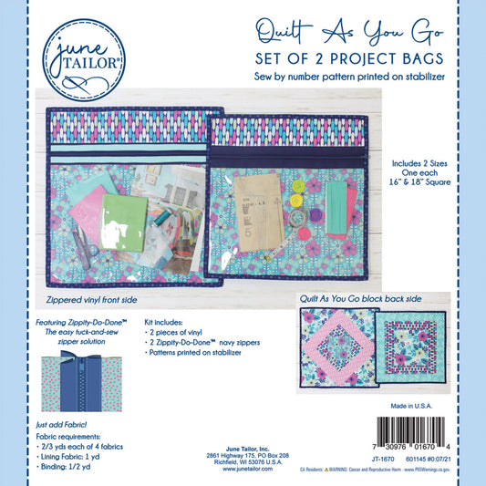 Quilt As You Go-Set of 2 Project Bags