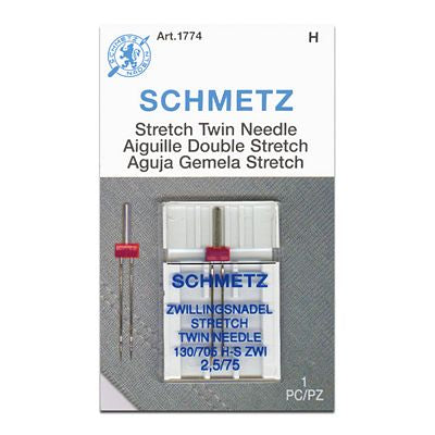Schmetz Machine Needles 1774-Twin Needle-Size 11/75
