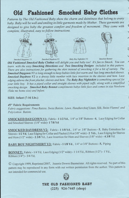 The Old Fashioned Baby - Smocked Baby Clothes