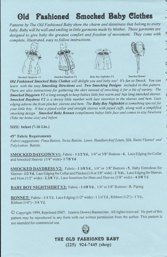 The Old Fashioned Baby - Smocked Baby Clothes