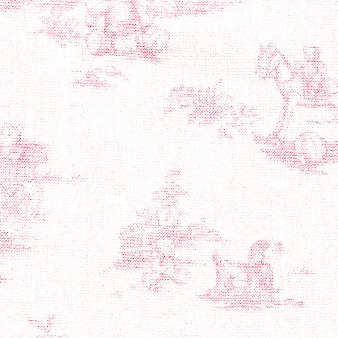 Fabric Finders Print #2782-Teddy Bear Toile-Pink
